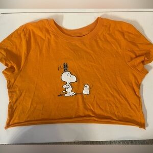 Snoopy and ghost crop top